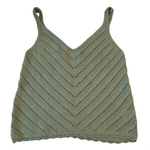 Becool‎ cropped knit tank. Sage green M/L